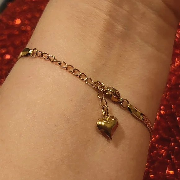 Tennis chain Bracelet Charm, Butterfly Stainless steel.New Fashion design.Gold - Picture 5 of 6